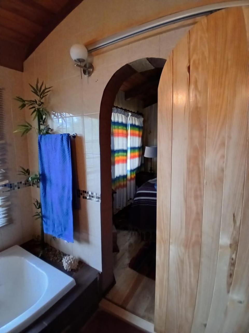 Cabana Con Banera Y Chimeneas En Puesta De Sol El Pacifico Exteriör bild