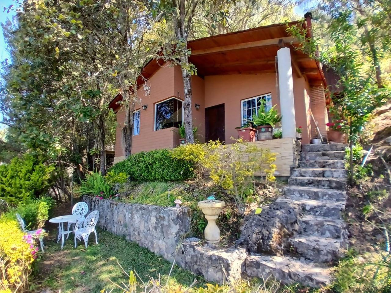 Cabana Con Banera Y Chimeneas En Puesta De Sol El Pacifico Exteriör bild